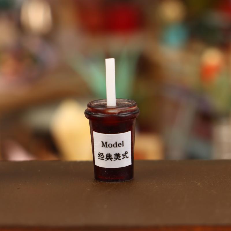 1Pcs 1/12 Dollhouse Simulation Coffee Latte Drink Ornament Toy Dollhouse Miniature Kitchen Food Accessories Decoration Toy