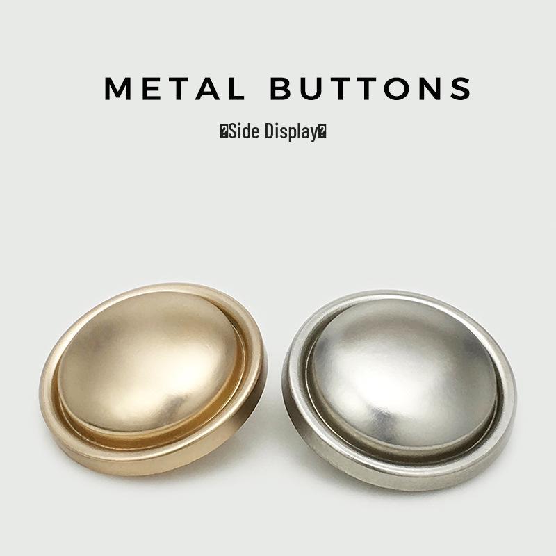 Versatile Matte Gold Mushroom Metal Button for Coat Decoration