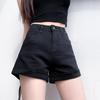 2021 Summer High-Waist White Denim A-Line Shorts for Women – Loose, Slimming Fit