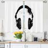 Oranges and Lemons Kitchen Curtains Tropical Fruit Slice Floral Leaves Fresh Short Tier Curtains for Bathroom Cafe Small Window