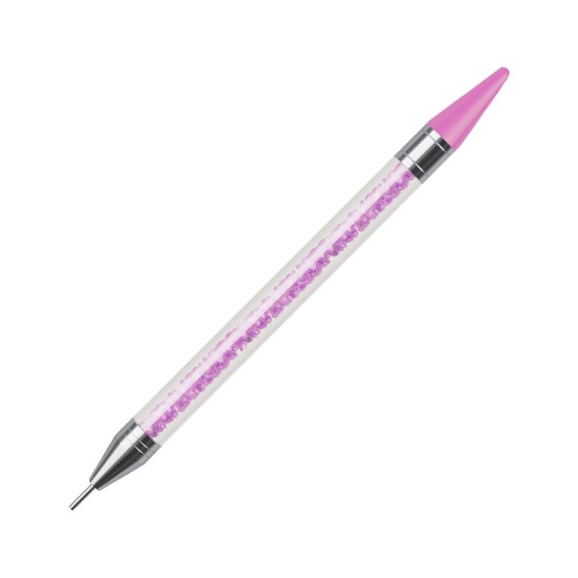 Dual Heads Acrylic Dotting Wax Pen Point Drill Pens Rhinestones Crystal Picking Nail Studs Dotter DIY Point Drill Nail Tools