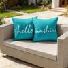 2Pcs Outdoor Cushion Covers Waterproof Throw Pillow Covers Decorative Square Pillowcases for Patio Garden Balcony Indoor Outdoor Use