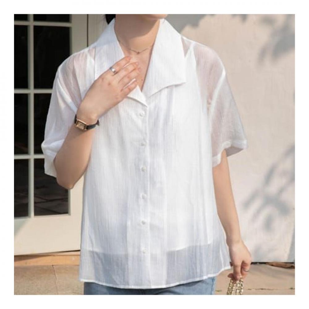Navava Men S Thin Collar Short Sleeve Shirt Nb2111