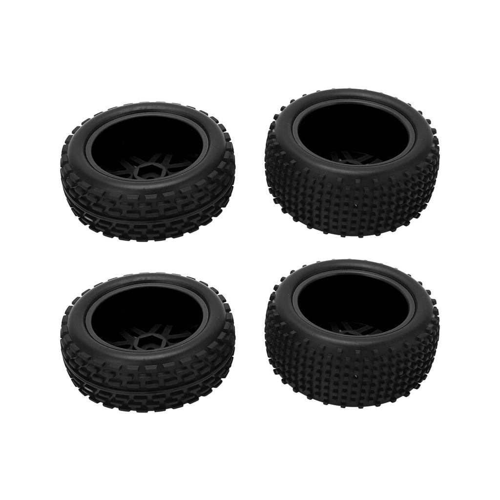 86mm Rim Rubber Tires with V Hole Outline for WLToys 144001 124018 124019 12428 1 10 RC Car PartsBlack