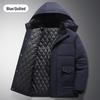Cappotto Invernale da Uomo in Velluto Spesso - Giacca Calda Imbottita in Cotone per Uomini di Mezza Età e Anziani
