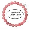 Natural Rose Quartz Beaded Bracelet For Women, Pink Strawberry Crystal Bracelet, Handmade Elastic Crystal Bangle, Gift