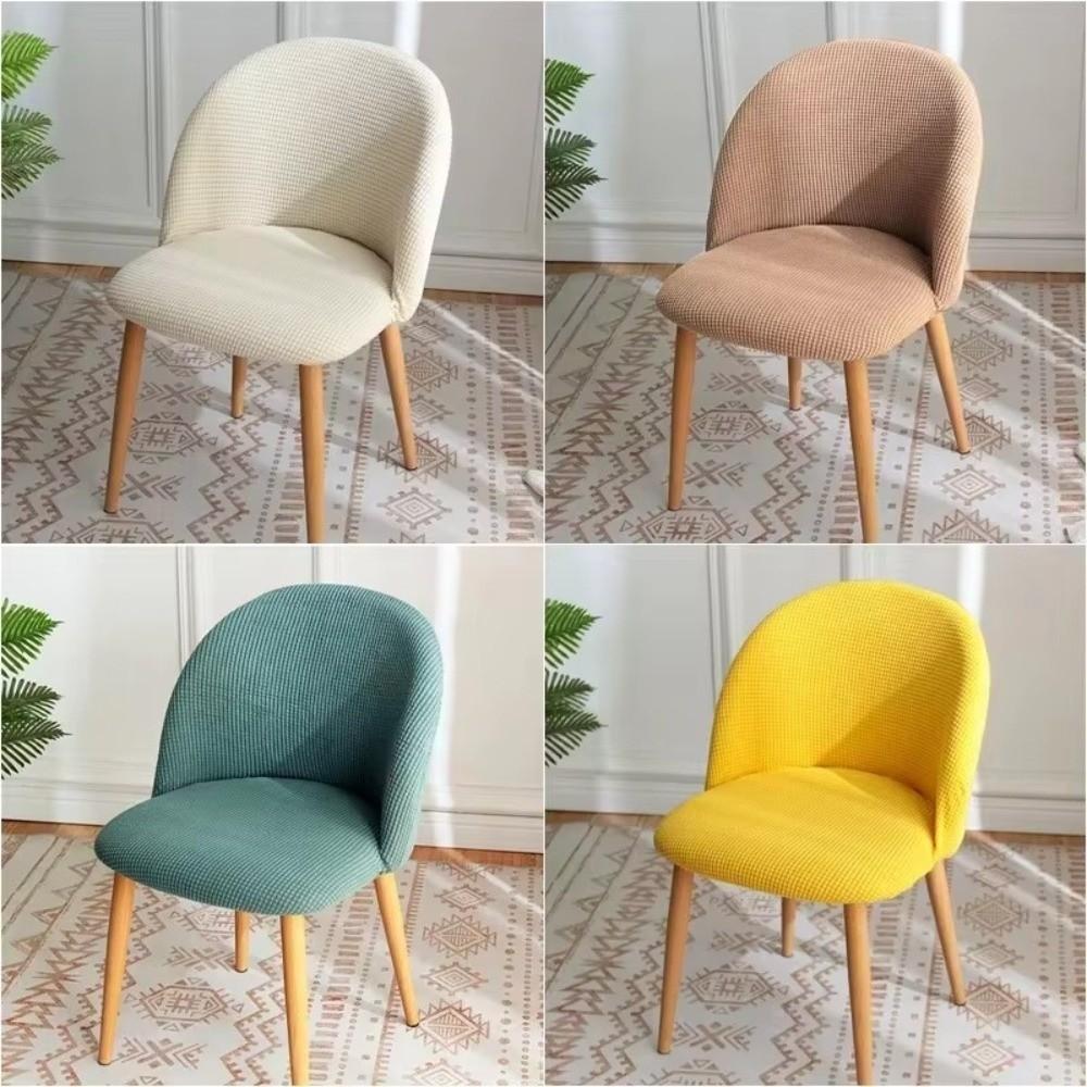 Anti-slip Low Back Duckbill Dining Chair Cover Backrest Protector  for Home Hotel Decoration