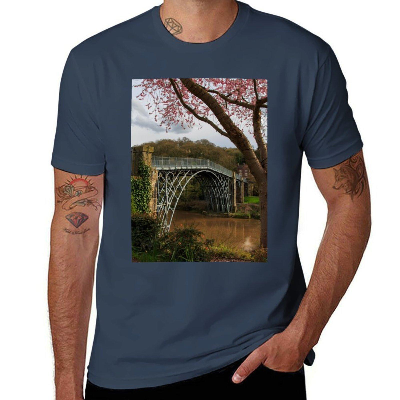 The Ironbridge Heritage Bridge Shropshire Tshirt Standard Fit Solid Tee Shirt S