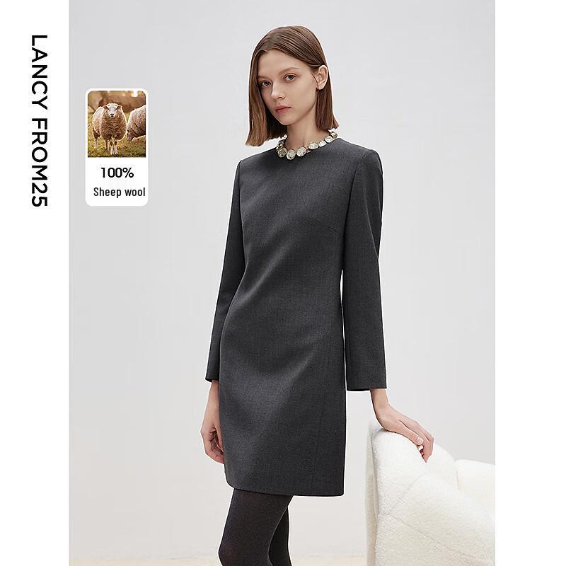 

Langzi Women s 100% Wool A-line Midi Dress XL