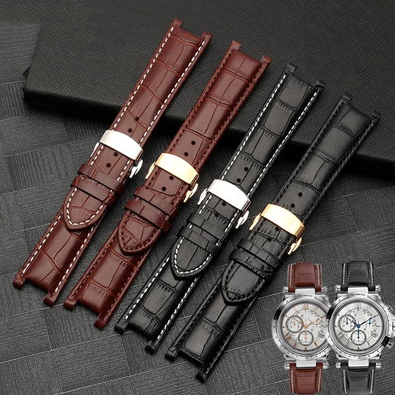 

Ремешок из натуральной кожи для часов GC Guess Watch Strap Butterfly Buckle Bracelet 20*11 мм 22*13 мм для мужчин и женщин, ремешок из воловьей кожи 20-11mm