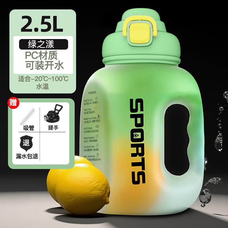 Water bottle1011 new large-capacity summer outdoor sports water cup portable fitness ton bucket with straw handle ton ton cup