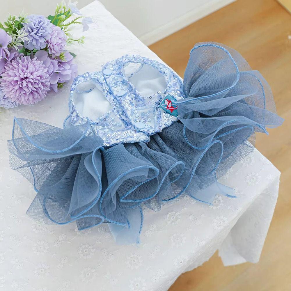 Fluffy Pet Princess Dress Soft Pet Costume Puppy Fairy Skirt  for Small and Medium Sized Dogs