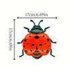 3pcs Metal Ladybug Wall Decor, Vibrant Garden Ornament for Indoor & Outdoor Use, Colorful Home Accents, Iron Craftsmanship