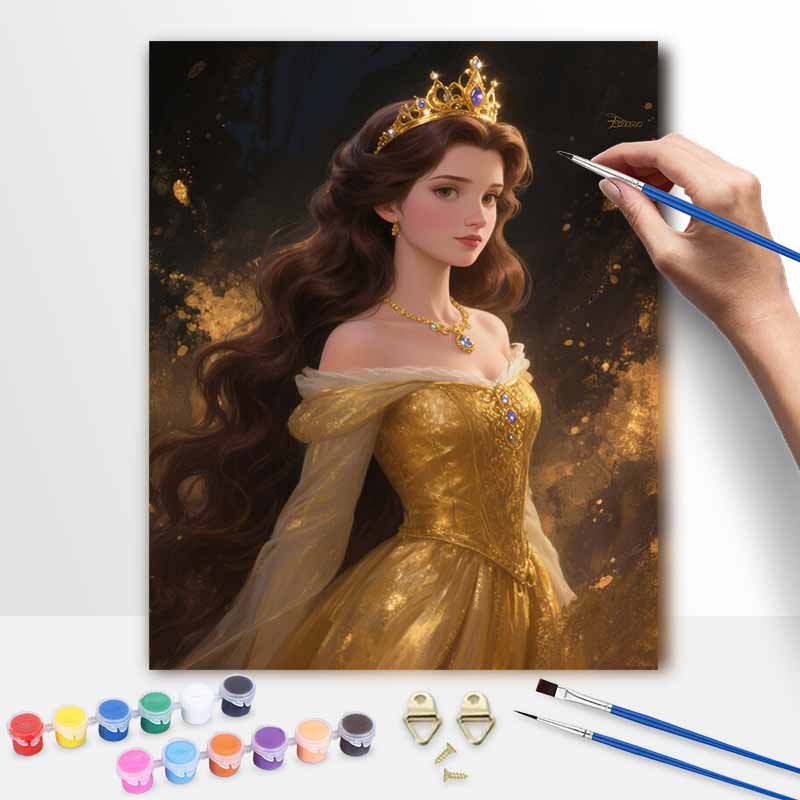 Disney Princess Oil Painting Hand Painting Art Kit Coloring Painting Handmade Diy Home Decoration Gift