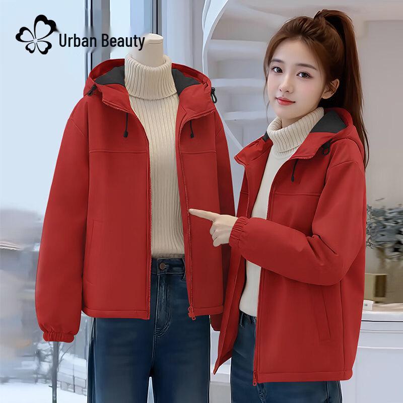 Женская зимняя ветрозащитная водонепроницаемая флисовая куртка L