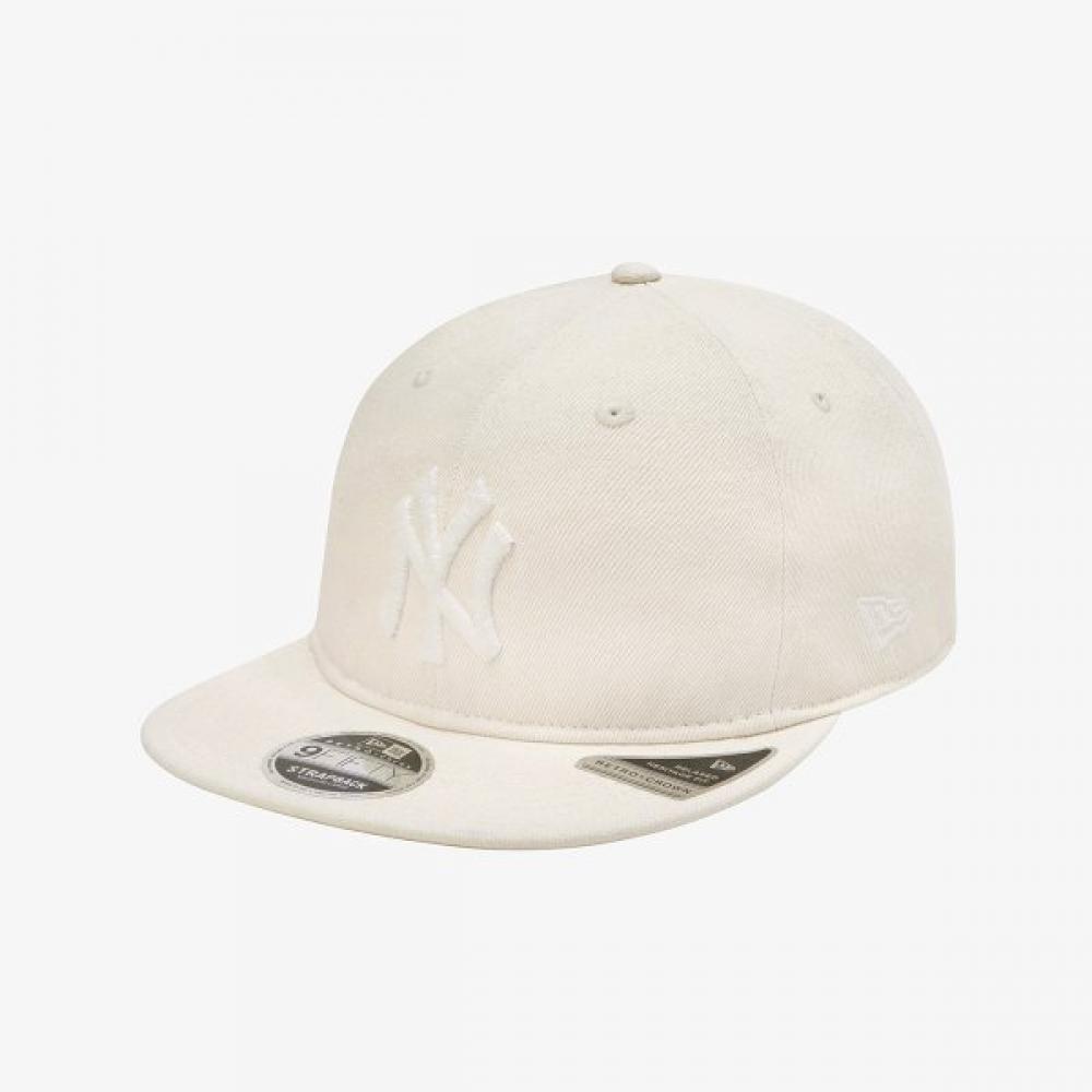 New Era New York Yankees Denim Basic Retro Crown Strapback Ivory 15131623 WHITE/ML