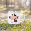 Personalized Enamel Mug Custom Name Tea Coffee Wine Mugs Bride Bridesmaid Cup Engagement Wedding Party Gifts for Maid of Honor
