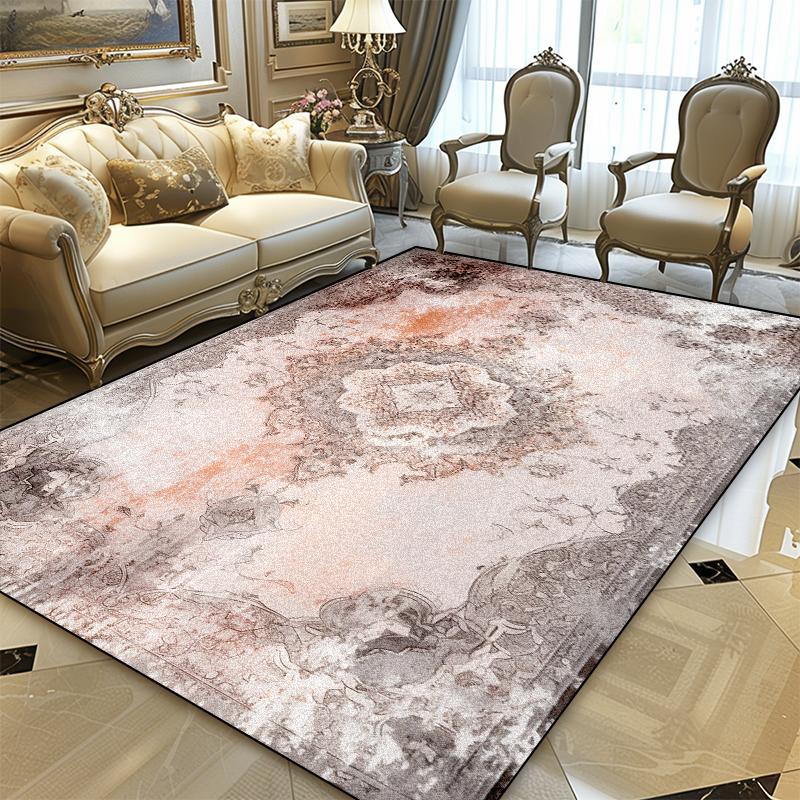 Retro Persian Classical Carpet Living Room Printing Decoration Home Sofa Non-slip Large Rugs Bedroom Short Velvet Soft Floor Mat