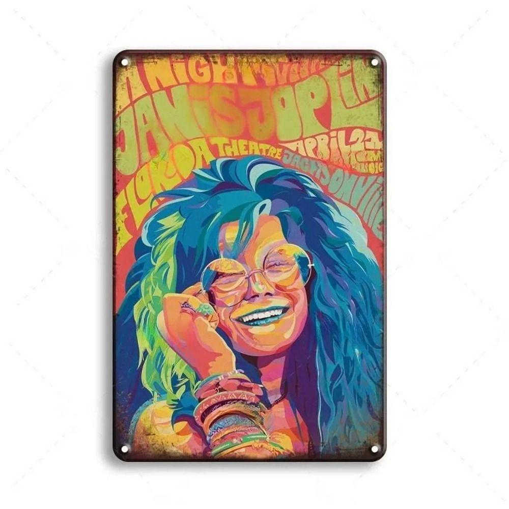 Rock Band Tin Signs, Metal Music Wall Decor 20x30cm