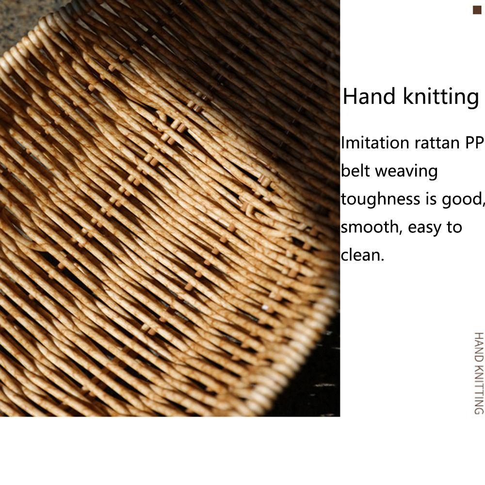 Handwoven Woven Snacks Serving Tray Hollow Out Dried Fruit Serving Holder  Food