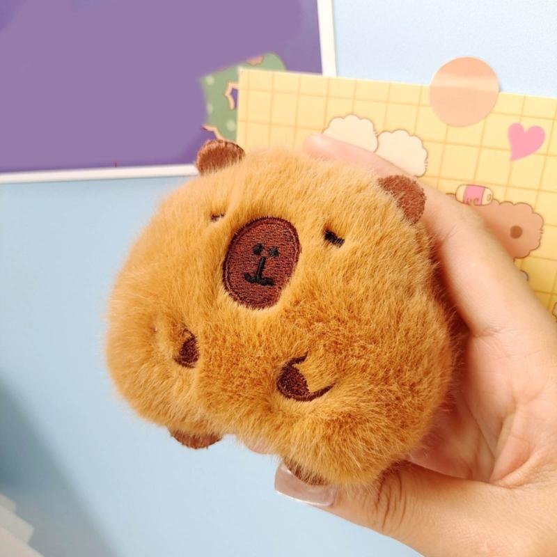 Cute Plush Guinea Pigs Keychain Bag Charm Ornament Women Handbag Decorations School Student Backpack Pendant Couple Gift