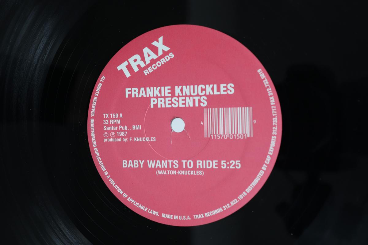 12inch Record FRANKIE KNUCKLES Baby Wants To Ride Your Love TX150 Trax Records 1998 US Dance Electronica Used