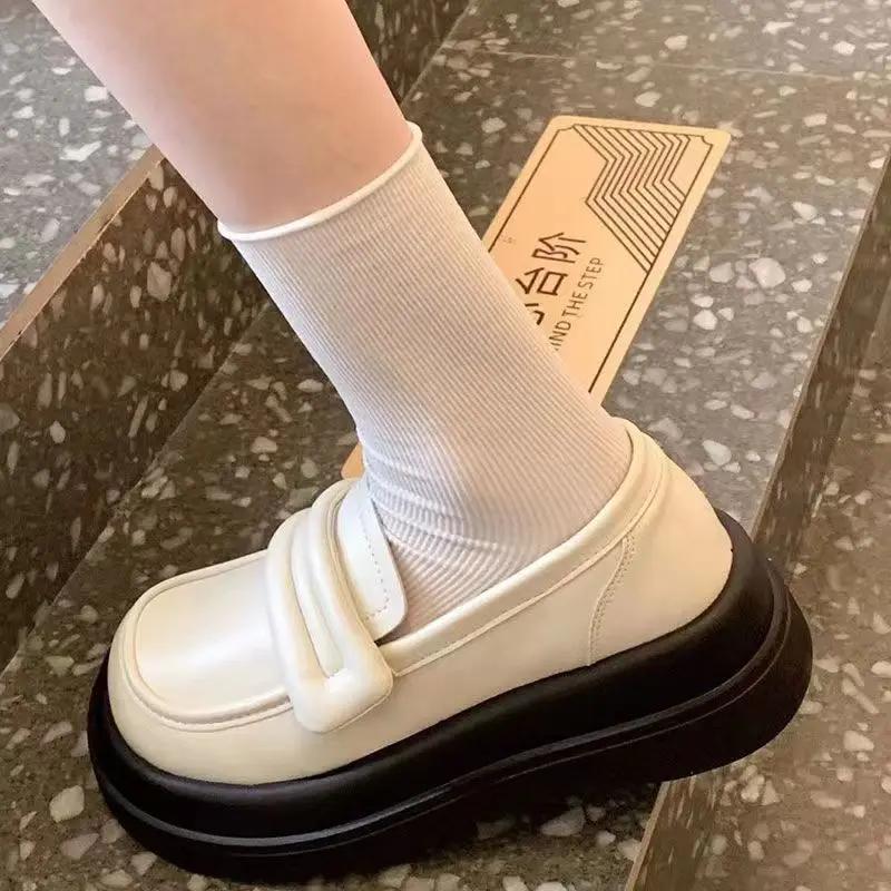 Fashion Japanese Style Lolita Gothic Loafers Round Toe Ladies Footwear Platform Luxury Leather Casual Women's Shoes Cute Kawaii On Sale