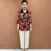 Fashionable Medium-Length Pullover for Middle-Aged and Elderly Mothers - Loose, Breathable, Slimming, Versatile, 3/4 Sleeve Top