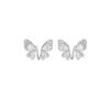 Stylish and Exquisite Butterfly Wing Ear Clips Without Ear Holes, Mosquito Coil Disc, High-end Light Luxury Zircon Niche Versatile Earrings