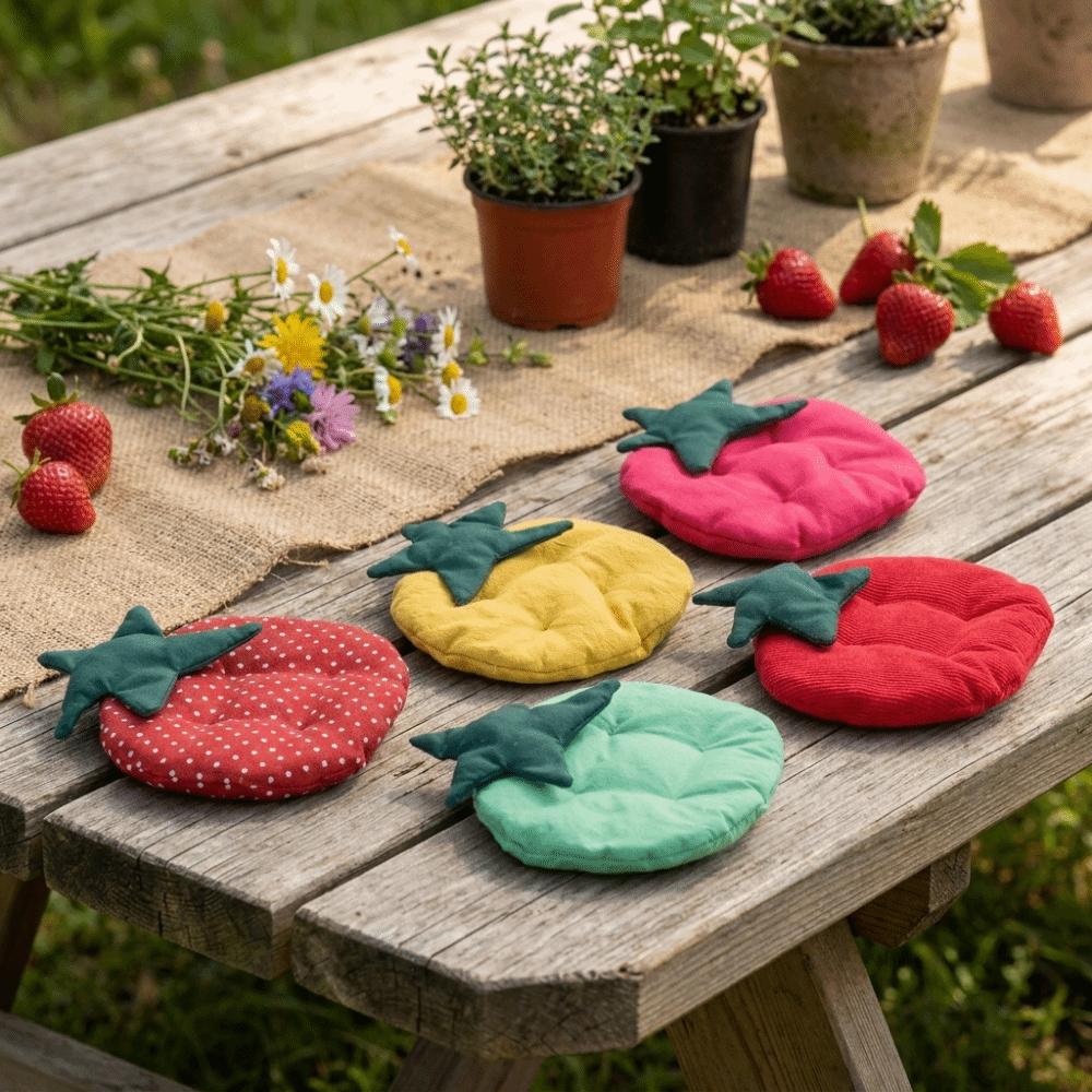 Thick Tomato Shaped Coaster Anti-Scalding Insulation Pad Jewelry Pad Fabric Coaster Kitchen
