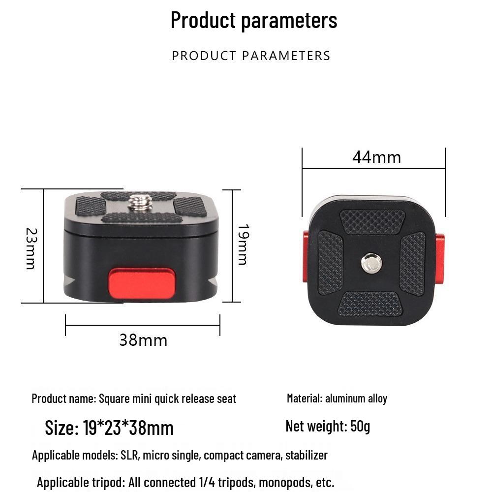 Quick Release Camera Tripod Head Stabilizer Slider Base with Macro Plate & Mount Extension