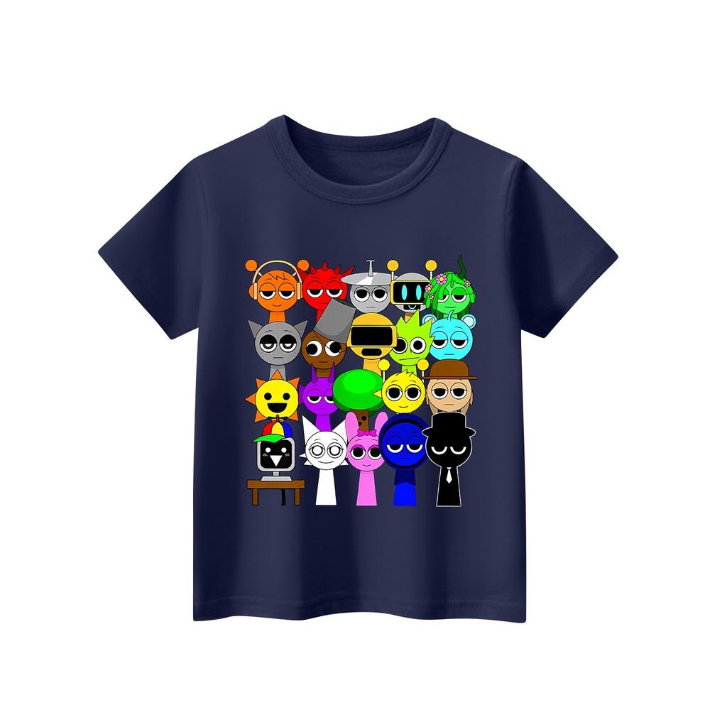 Kinder Kurzarm Tops Casual Print T Shirt Rundhals Pullover Bluse