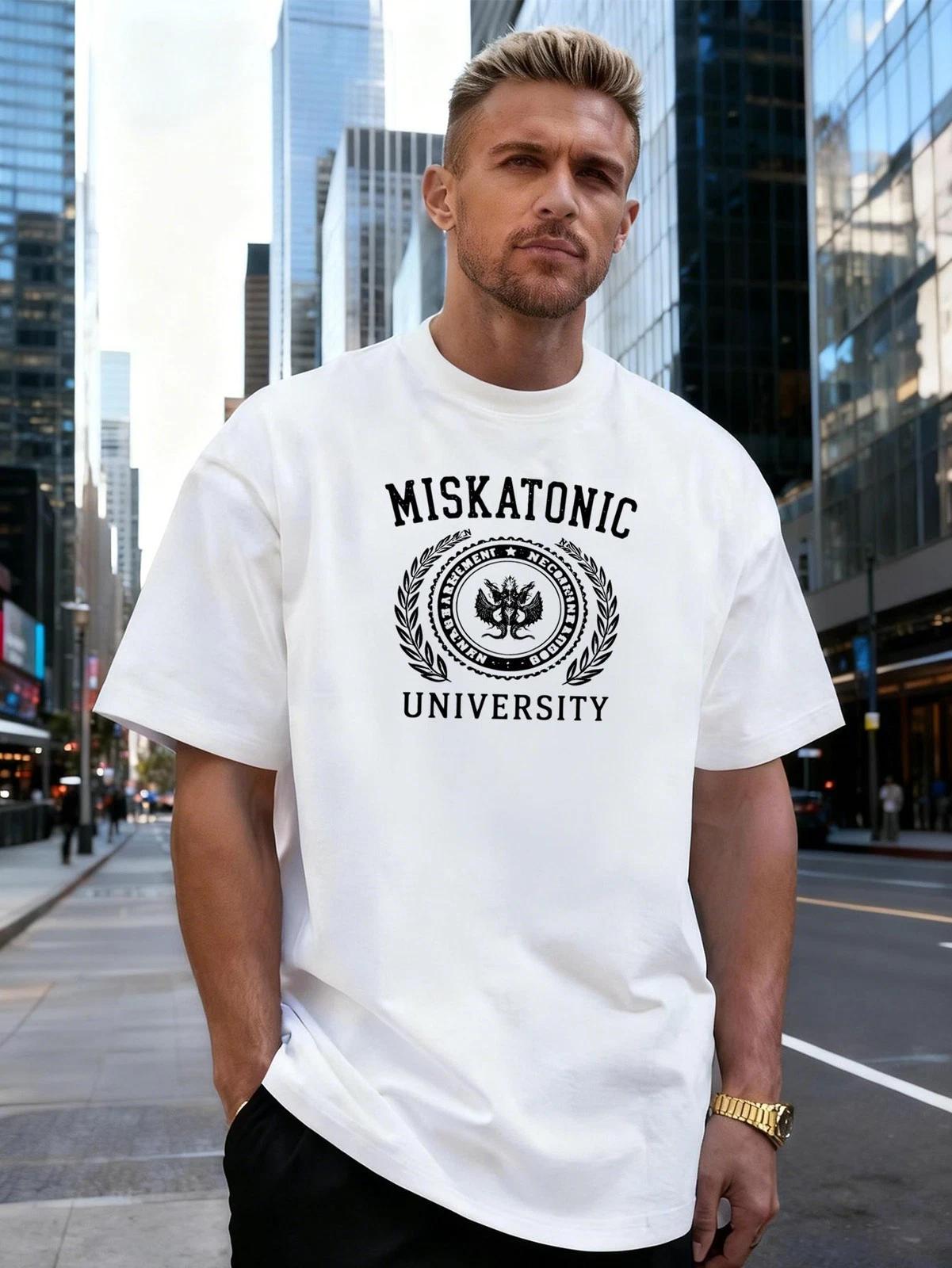 Miskatonic University Fitted T Shirt Men s Semi-Fitted Classic Cotton T-Shirt XS