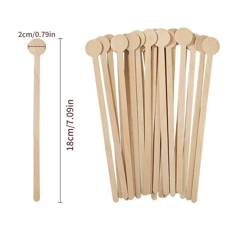 100pcs Wooden Coffee Stirrers With Round End Coffee Stirrer Sticks Eagle Pattern Disposable  Cold Drinking Stir Popsicle