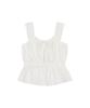 DELICCENT Ribbon Eyelet Sleeveless Blouse [Ivory]