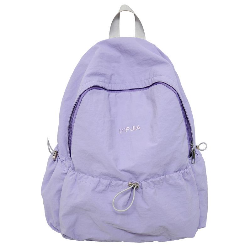 Rucksack Damen Plissee Wind Unifarben Große Kapazität Outdoor Sport Reise Rucksack Studenten Schultasche Klasse Pendlertasche Herren