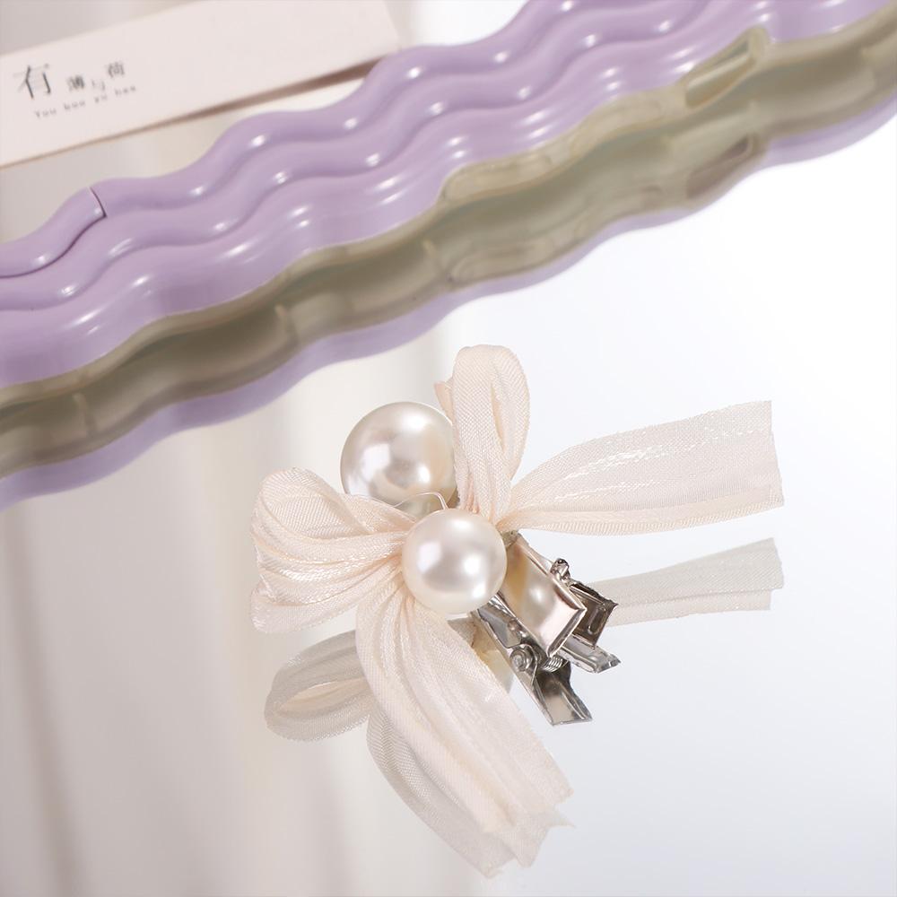 Elegant Bowknot Hair Clips Trendy Bangs Pearl Clips Fashion Bow Pearl  Hairpin  Hair Accessories