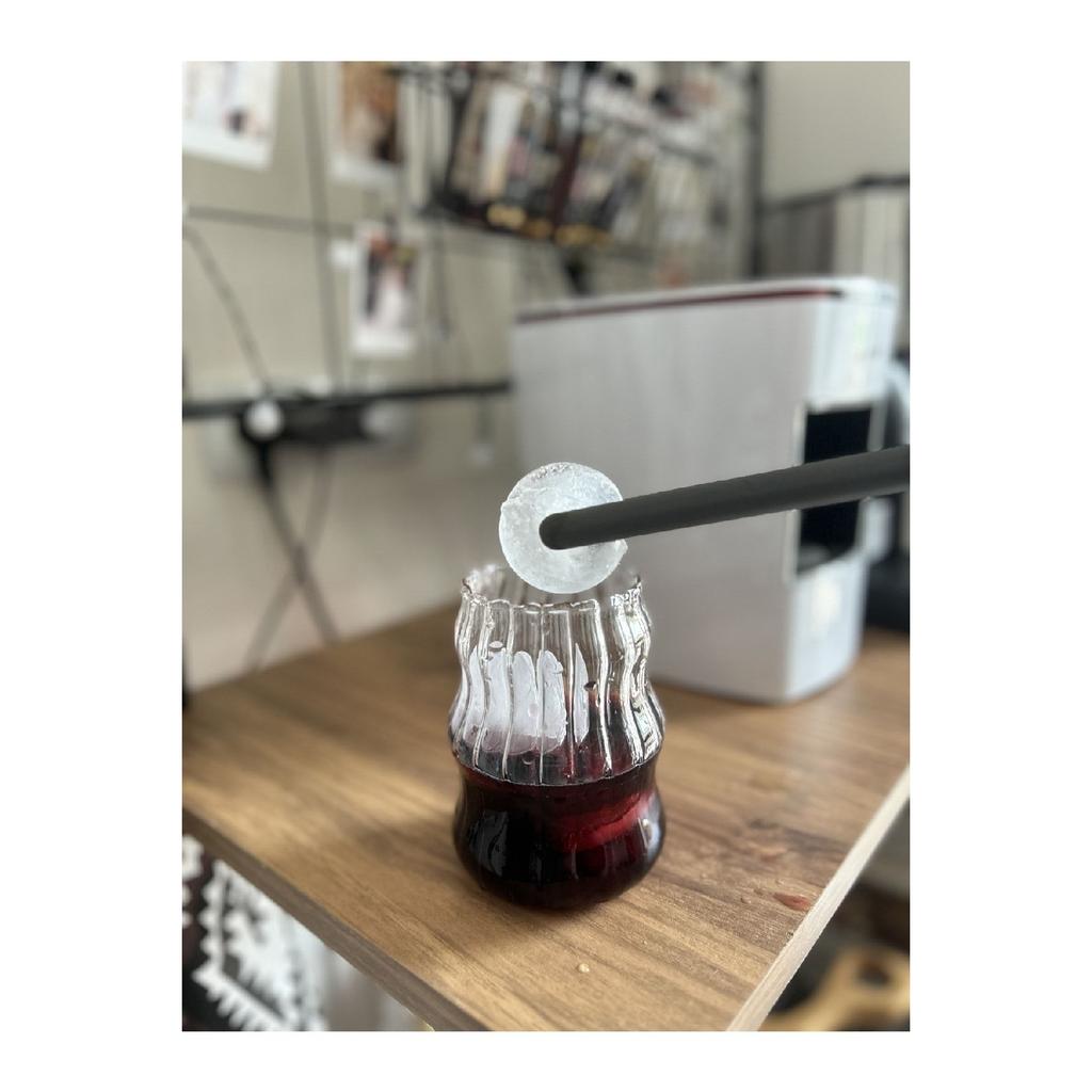 Heat Resistant Borosilicate Layered Long Twist Shaped Glass | Coffee And Presentation Cup - 1 Piece