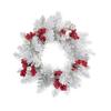 Simulated Flocked Candle Holder Garland, 2 Pieces