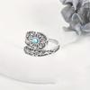 Adjustable Moonstone Ring Elegant Design With Openable Shank For Daily Wear And Special Occasions Alloy Jewelry