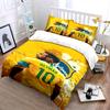Ensemble de literie de football Neymar Jaune Parure de lit Housse de couette Taies d'oreiller Décoration de la maison (1 * Housse de couette 2 * Taies d'oreiller, sans couette)