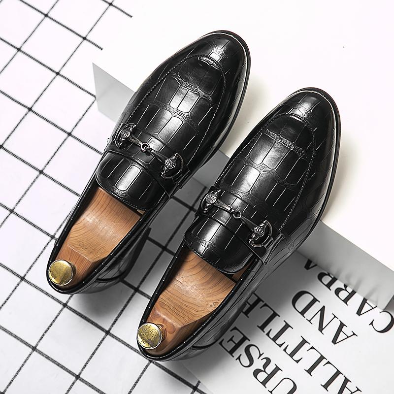 

Новые мужские модные повседневные кожаные туфли INS в британском стиле, свадебные туфли для вождения, лоферы 38 чёрный