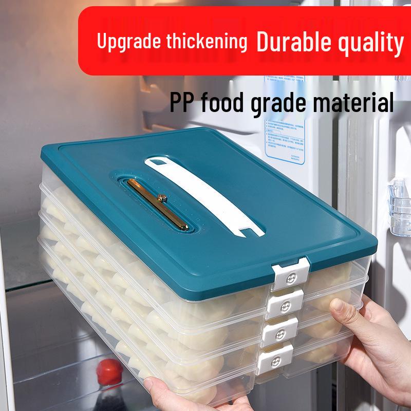 Portable Dumpling & Wonton Fresh-Keeping Lunch & Storage Box with Timing Feature