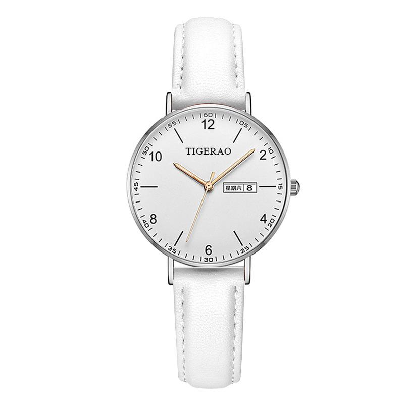 Womens Watch Automatic Quartz Dual Calendar Waterproof Luminous Ultra-Thin Elegant Wristwatch for Women