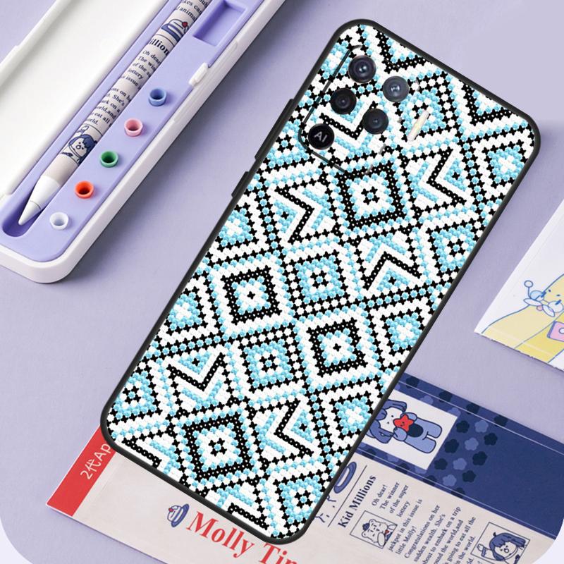 Ukraine Ornament Pattern For Oppo A94 A74 A54 A15 A18 A38 A58 A78 A98 A40 A60 A80 A16 A76 A96 A57 A17 A77 A5 Pro Case