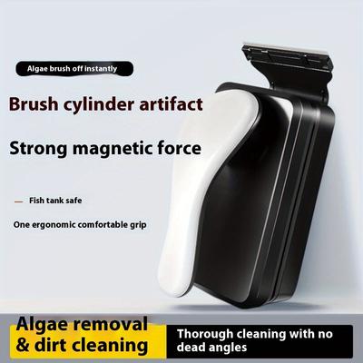 New Glass Cleaner with Non-Slip Grip Strong Magnetic Brush Heavy-duty for Fish Tanks Bathtubs Window Household Cleaning Supplies