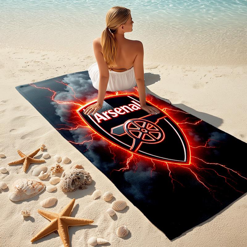 1pc A-Arsenal Beach Towel, Comfortable and Thick, and Swimming/Bath/Picnic/Camping Towel, Suitable for Seaside Beaches