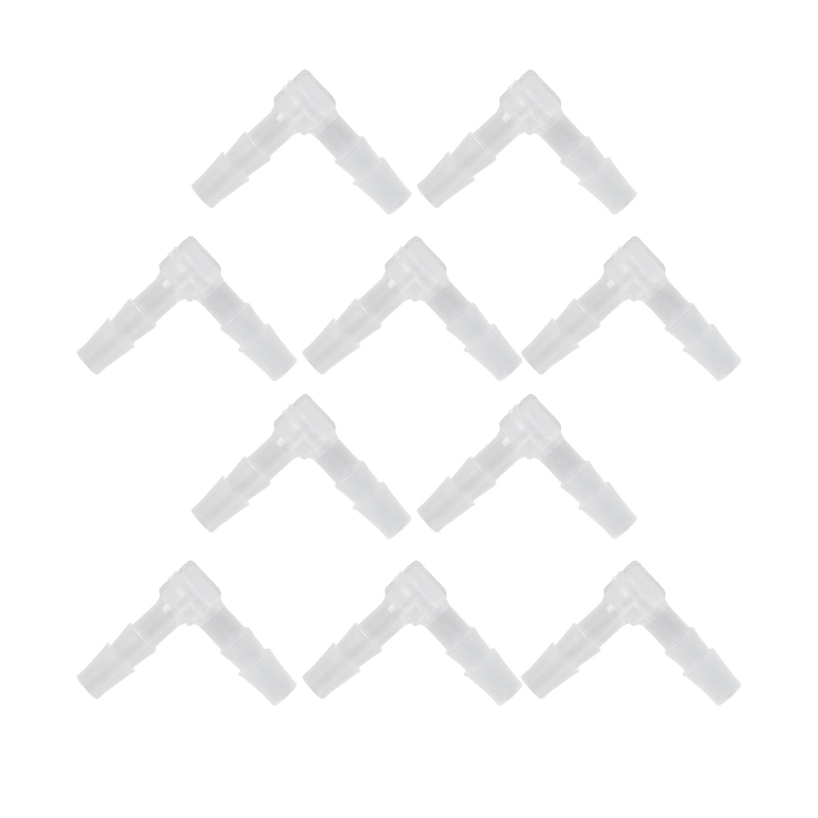 

10 шт. Пластиковый фитинг-штуцер для шланга-колена 90 градусов Равный штуцерный переходник L-образной формы для аквариума 4 мм 4mm