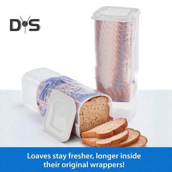 Brot Toast Aufbewahrungsbox mit luftdichtem Deckel Frische Brot Aufbewahrungsbehälter Multifunktionaler Brotlaibspender Kunststoff Sandwich Brot Keeper für