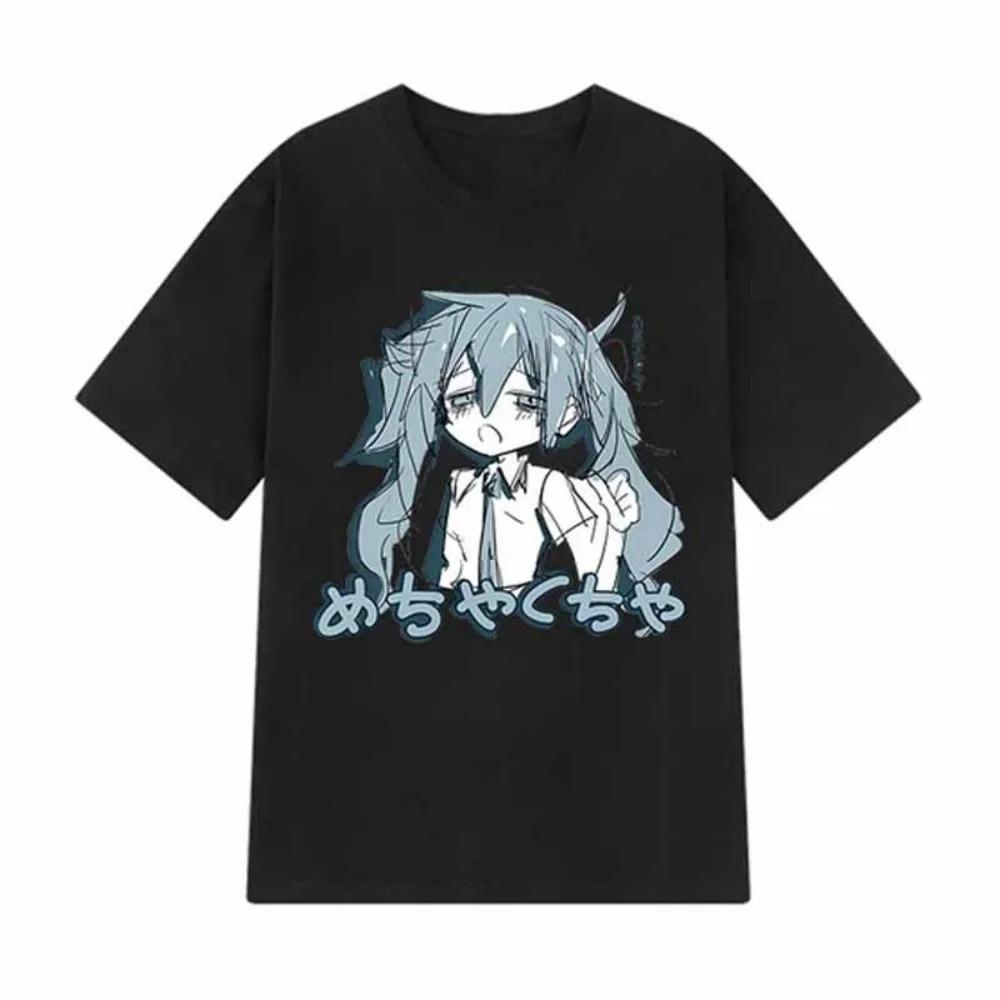 Unisex Clothing Japanese Y2K Anime Women T-shirt Cotton Loose Streetwear Casual Tees Big Size  Cotton Best Selling Round Neck